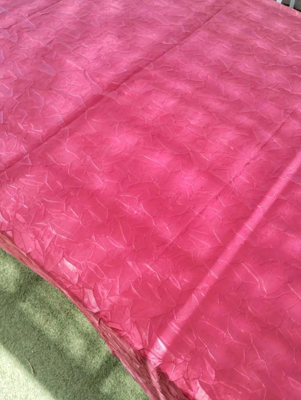 Rode lappendoek met gerimpeld effect, 252*150cm – photo 4